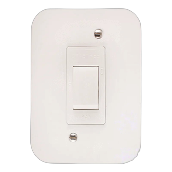 Classic Industrial Double Pole 60A Isolator on 119×83 Surface Box