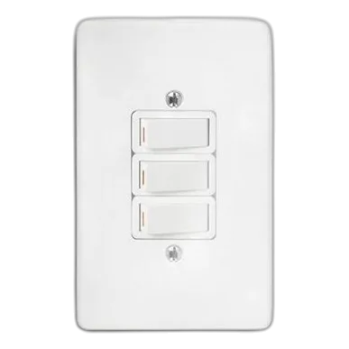 Crabtree Classic 18012/101 2X4 3 Lever 1 Way Switch, White