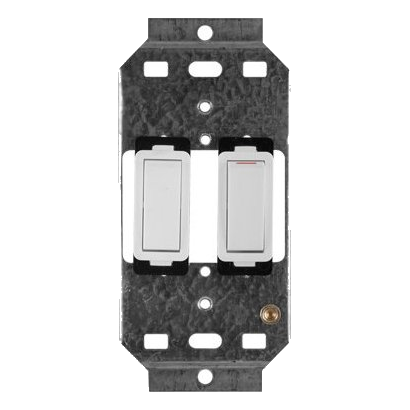 Crabtree Classic 2472P 2X4 2 Lever Switch On Yoke, White