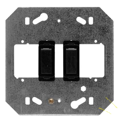 Crabtree Classic 2475/008 4X4 2 Lever Switch On Yoke, Black