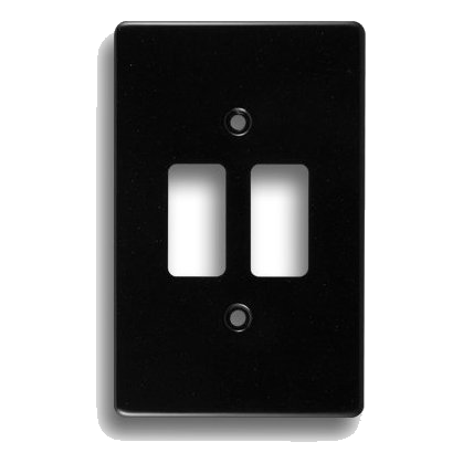 Crabtree Classic 6542/108 2X4 2 Lever Cover Plate, Black