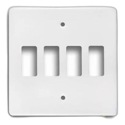 Crabtree Classic 6544/101 4X4 4 Lever Cover Plate, White