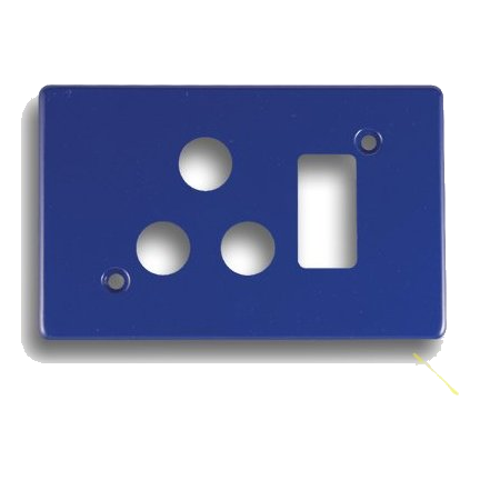 Crabtree Classic 6546H/107 2X4 Single Socket Cover Plate, Blue