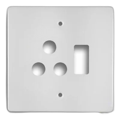 Crabtree Classic 6547N/101P 4X4 Single Socket Cover Plate, White