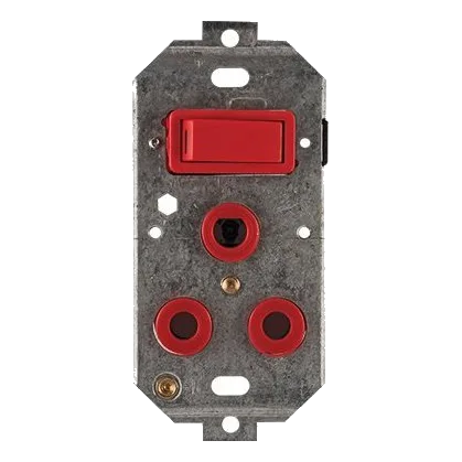 Crabtree Classic 6896/003 2X4 Single Socket On Yoke, Red