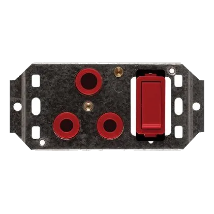 Crabtree Classic 6896H/003 2X4 Single Socket On Yoke, Red