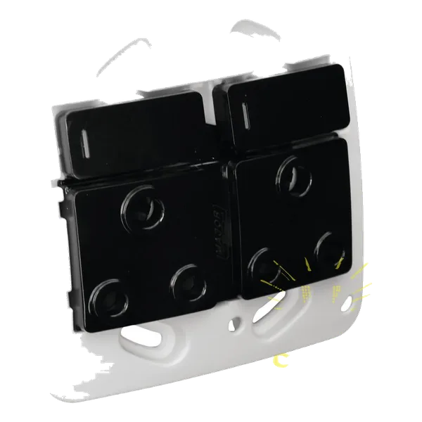 Double RSA Socket – Black