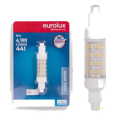 Eurolux 5W Cool White R7S LED Globe – 78mm