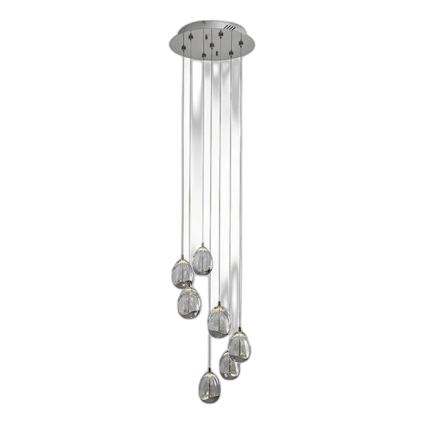 Eurolux LED Pend 7LT Chrome/clear