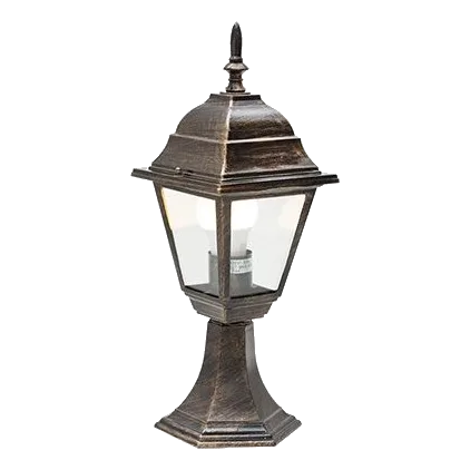 Eurolux O19BG Black & Gold Pillar Lantern