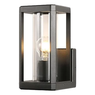 Eurolux O666 Bhok Square Ali Outdoor Black Wall Light