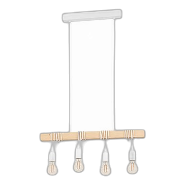 Eurolux P1210W Townshend White & Wood Pendant