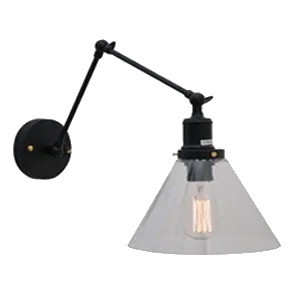 Eurolux W462 Funnello Long Arm Black Wall Light