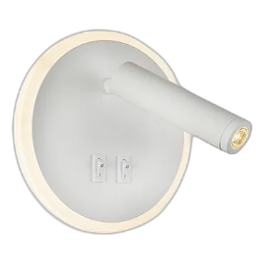 Eurolux W618W Metal Round White Wall Light