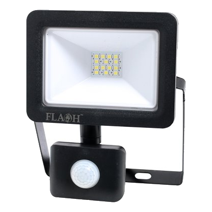 Flash 10W Daylight Led Floodlight + Pir Sensor