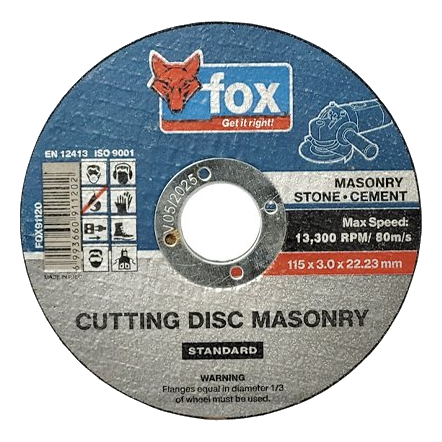 Fox Masonry Blade, 115Mmx3Mm