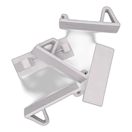 Full Size White Blank Samite Escutcheon