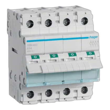 Hager SBN463 4 Pole 63Amp Isolator