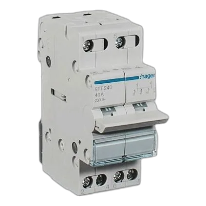 Hager SFT240 2 Pole 40Amp Change Over Switch