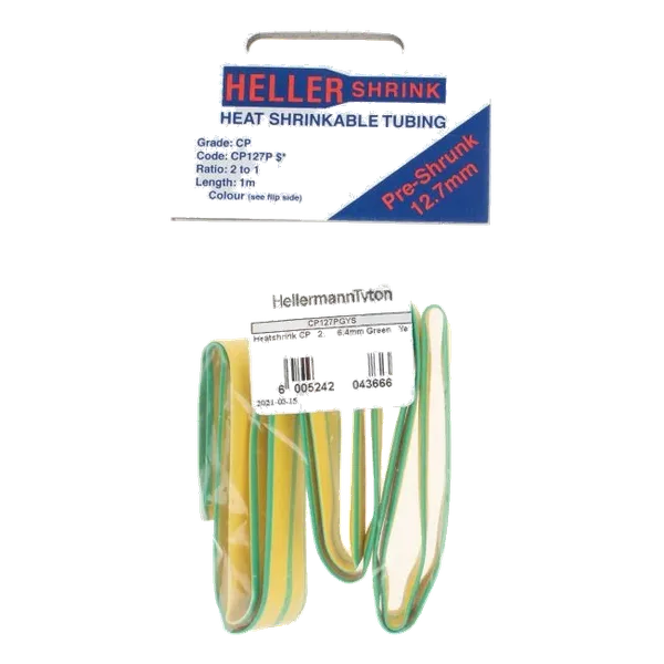 Heatshrink 12.7 MIn Pack 1m Green/Yellow