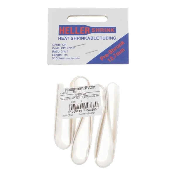 Heatshrink 12.7 MIn Pack 1m White