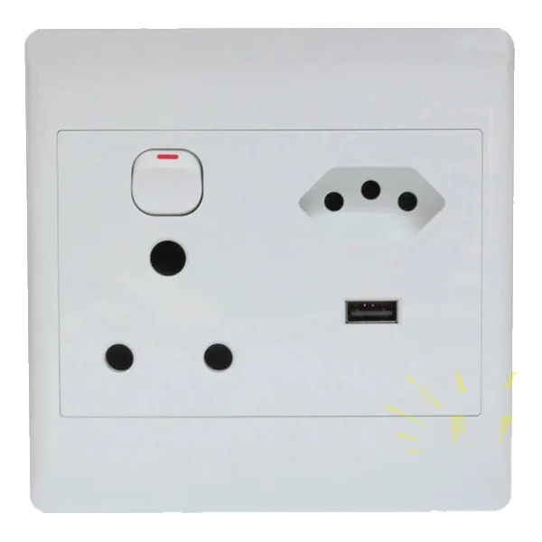 Horizon 4X4 16A SSO + USB (1.5A) White