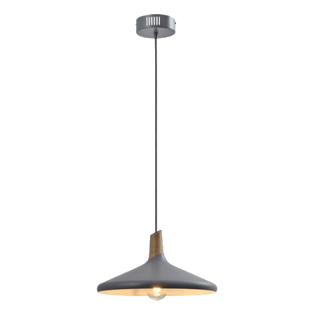 Huayi Kp31695-1A Grey & Wood Pendant