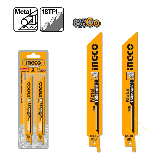Ingco 2 Piece Metal Reciprocating Saw Blades