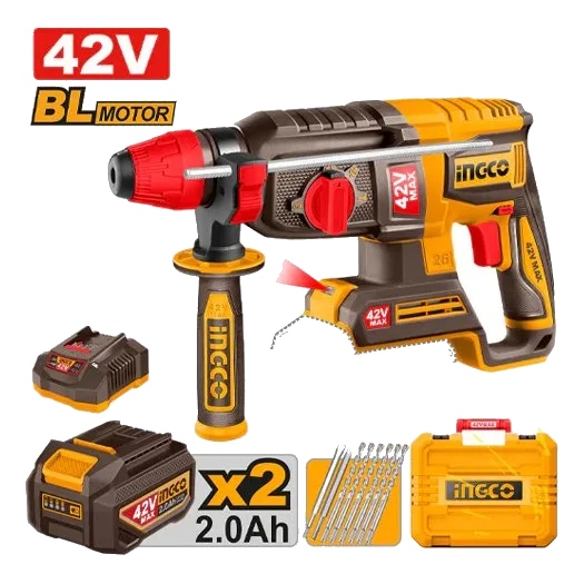 Ingco CRHLI422682 P42M Rotary Hammer Drill Tool Set
