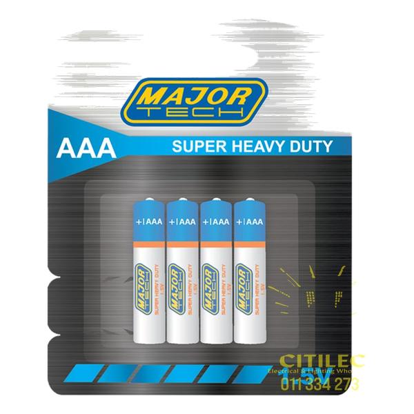Major Tech – AA Super Heavy Duty Batteries (R6P-BP4G)