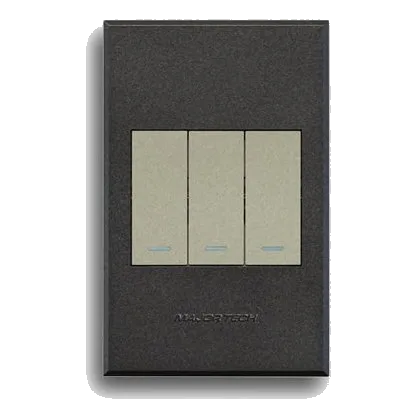 Major-Tech Veti 3 3V1022TG 2X4 Dimmer + 2X2 Way Switch, Graphite