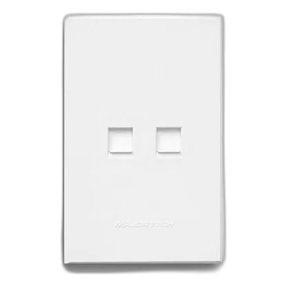 MAJOR-TECH VETI 3 3VW135 2X4 2XCAT6 DATA SOCKET, WHITE