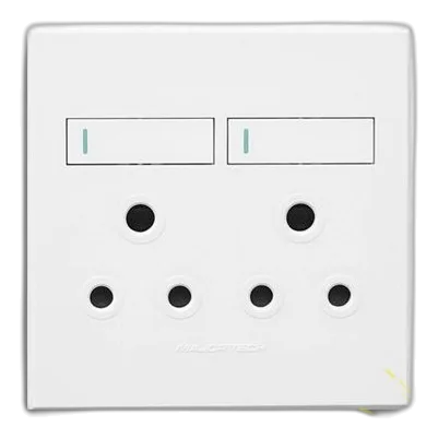 Major-Tech Veti 3 3VW22 4X4 Double Socket, White