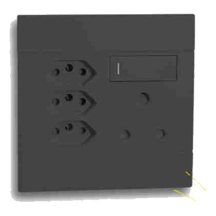 Major-Tech Veti2 2Vc225 4X4 Sa+Slimline Socket, Charcoal