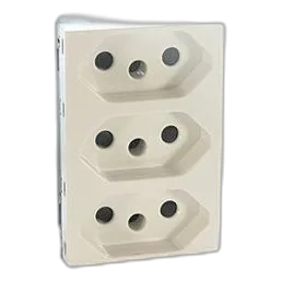 ONESTO MATRIX MXM-P003EU 3XSLIMLINE SOCKET MODULE, WHITE