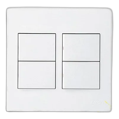 Onesto Matrix MXS-4041 4X4 4 Lever 1 Way Switch, White