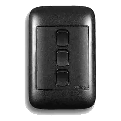 Onesto Oracle ON2031BK 2X4 3 Lever 1 Way Switch, Black