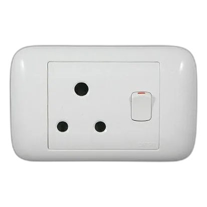Onesto Oracle ONP2001 Single Horizontal Socket, White