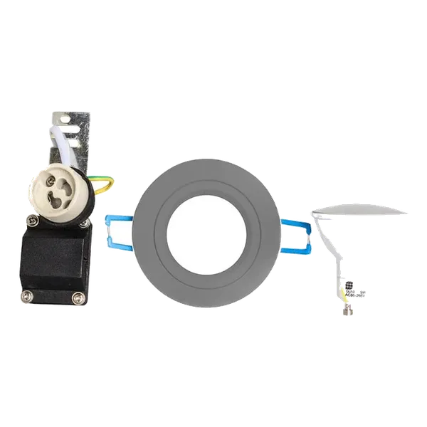 Pioled GU10 fitting silver+ 4.5W c/w+l/h