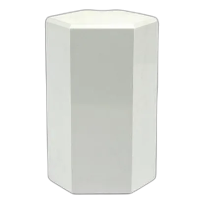 PVC Double Compartment Power Skirting Elbow, White