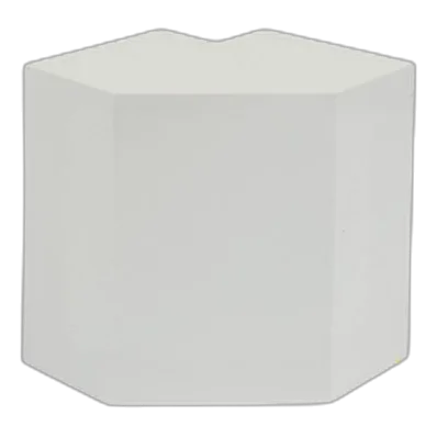 PVC Single Compartment Power Skirting Elbow, White