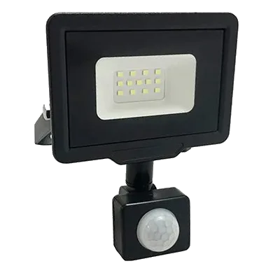 Radiant 10W LED Flood Light plus Sensor – Cool White