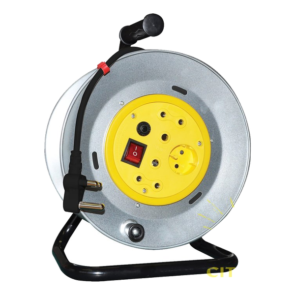 Radiant Ext Reel Steel 2x10A 1xShuko