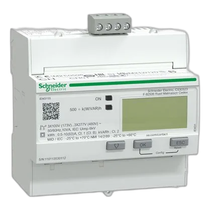 Schneider Acti9 A9MEM3155 3 Pole 63Amp Energy Meter