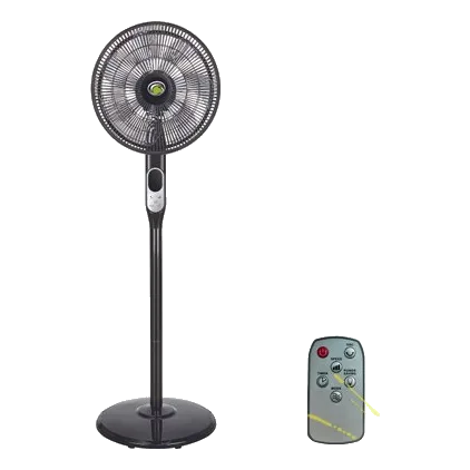 Solent Energy Saving Black 400mm Pedestal Fan + Remote