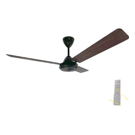 Solent High Breeze Black & Mahogany Wood Ceiling Fan + Regulator