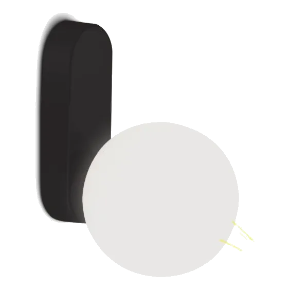 Spazio 5278.30 Bubble Black & Opal Wall Light