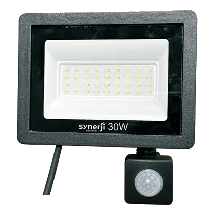 Synerji 30W Daylight LED Floodlight + PIR Sensor