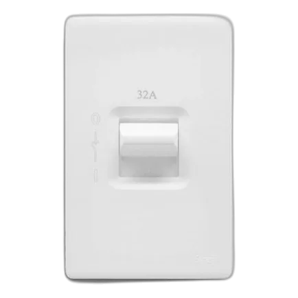 Synerji Deco 2X4 32 Amp 2 Pole Isolator, White