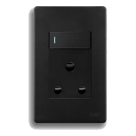 Synerji Deco SYSSO4X2SGLDMB Single Socket, Matt Black